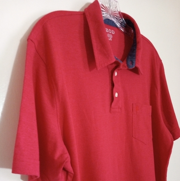 Izod red polo shirt men size large - Picture 5 of 10